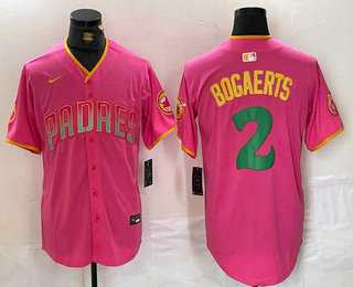 Men%27s San Diego Padres #2 Xander Bogaerts Pink Fashion Baseball Jersey->san diego padres->MLB Jersey